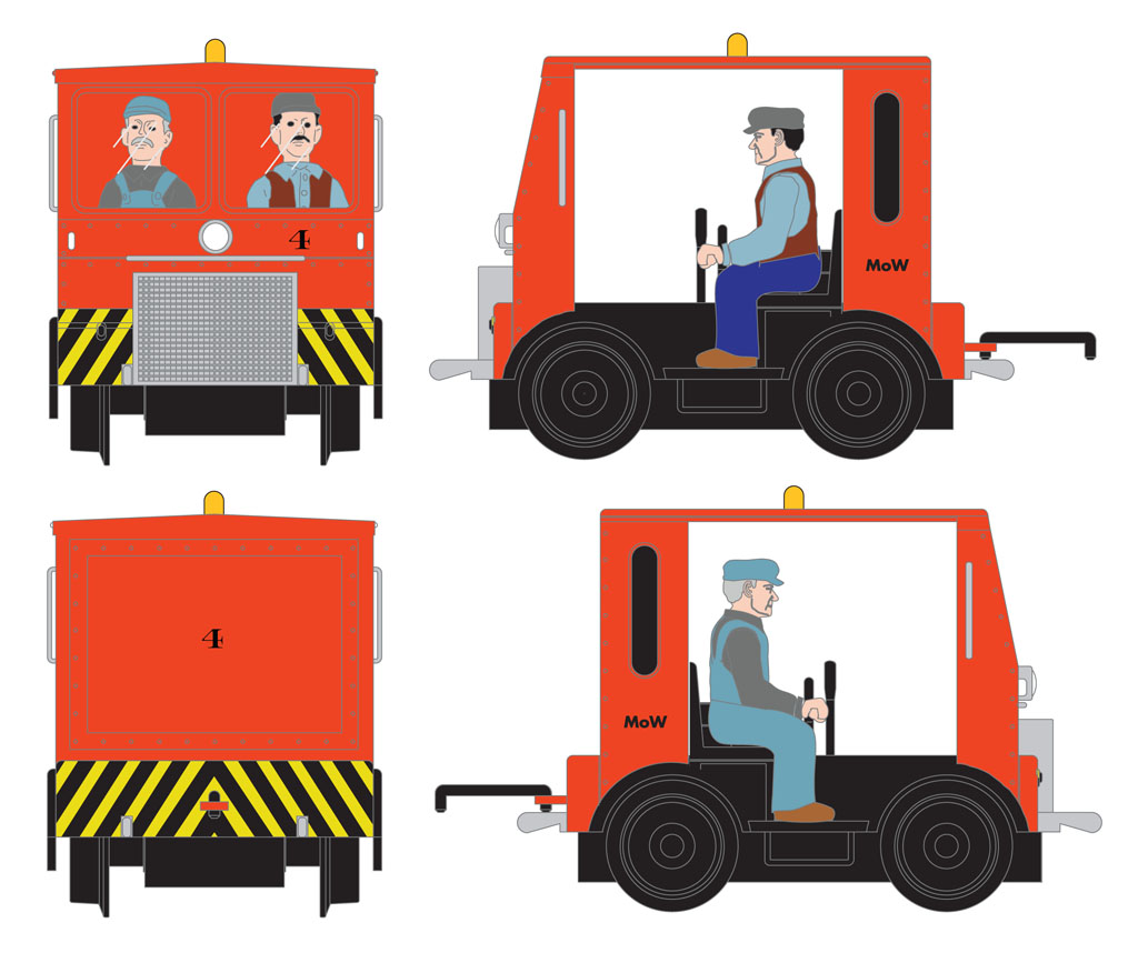 Maintenance of Way (Orange) - Speeder (G Scale)