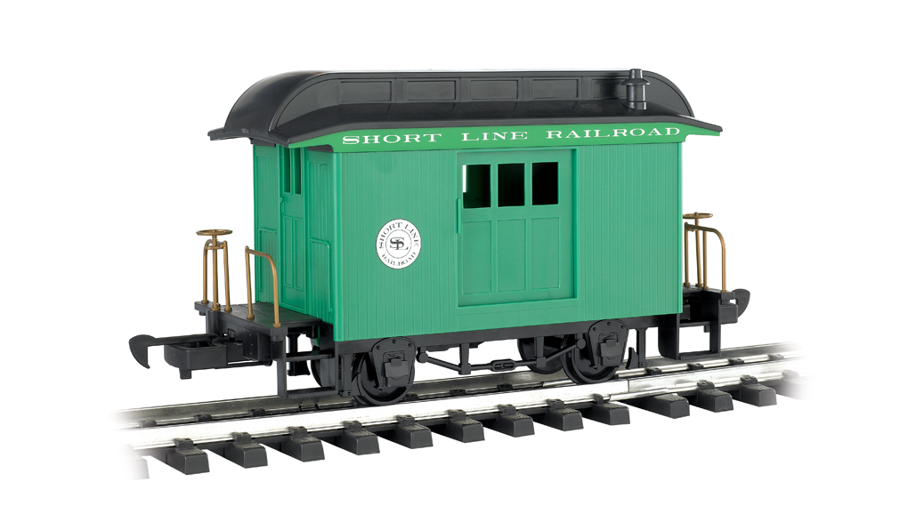 Baggage - Short Line Railroad - Green With Black Roof (G Scale) - Click Image to Close