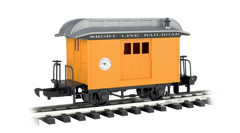 Baggage - Short Line Railroad - Yellow With Silver Roof G Scale - Click Image to Close