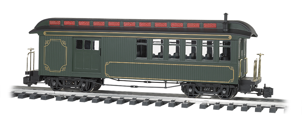Combine - Painted Unlettered - Olive With Gold Lining (G Scale)