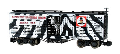 Bachmann Brothers Circus - Stock Car with Zebra (G Scale) - Click Image to Close