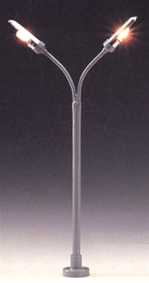 Highway Lights Double, 4" 2 Pieces (HO) - Click Image to Close