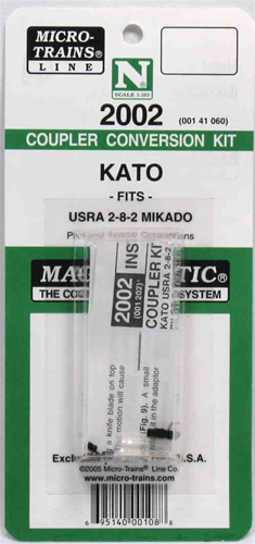 Coupler Conversion Kit for Kato USRA 2-8-2 Mikado (N)