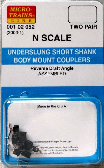 Underslung Short Shank Coupler (2 pair, Assembled) (N) - Click Image to Close