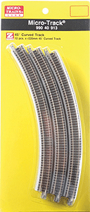 MICRO-TRAINS LINE 99040913 R220MM 45° CURVE 12 PIECES (Z) - Click Image to Close