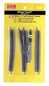 MICRO-TRAINS LINE 99040914 13° LEFT REMOTE TURNOUT (Z) - Click Image to Close