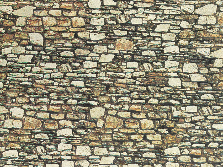 NOCH 57710 Carton Wall "Dolomite" 64cm x 15cm - Click Image to Close