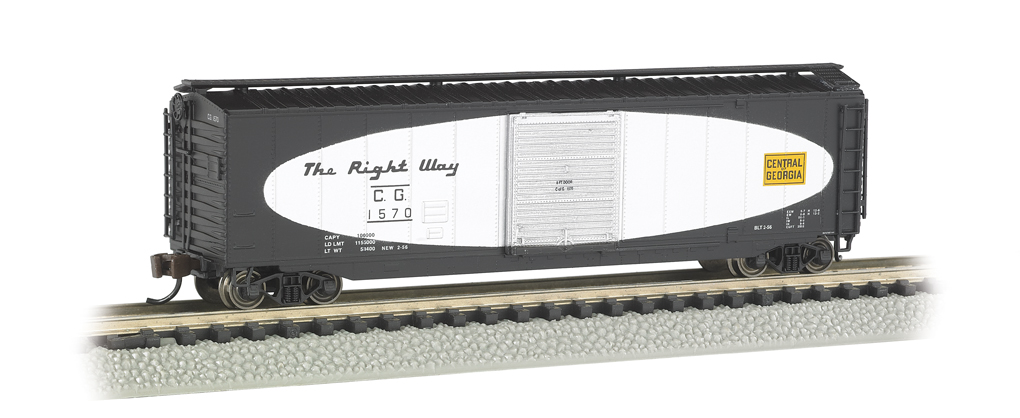 Central Of Georgia - 50' Sliding Door Box Car (N Scale) - Click Image to Close