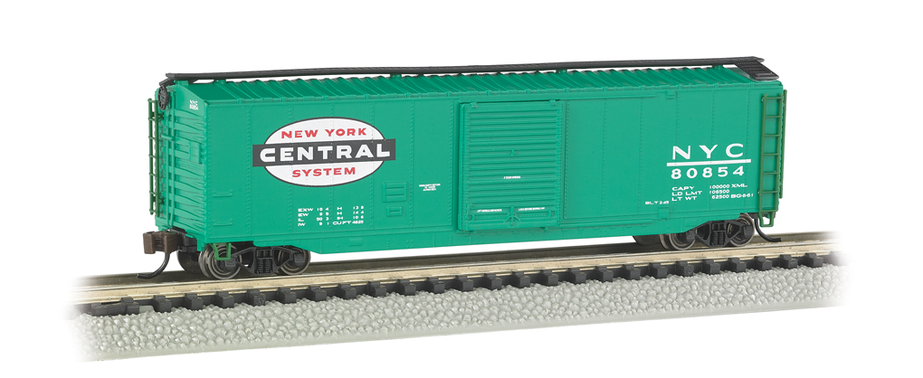 New York Central® - 50' Sliding Door Box Car (N Scale) - Click Image to Close