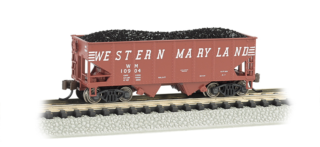 Western Maryland (speed lettering) - USRA 55 Ton 2-Bay Hopper N - Click Image to Close