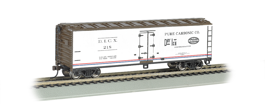 Pure Carbonic Company-40' Wood-side Refrigerated Box Car N - Click Image to Close