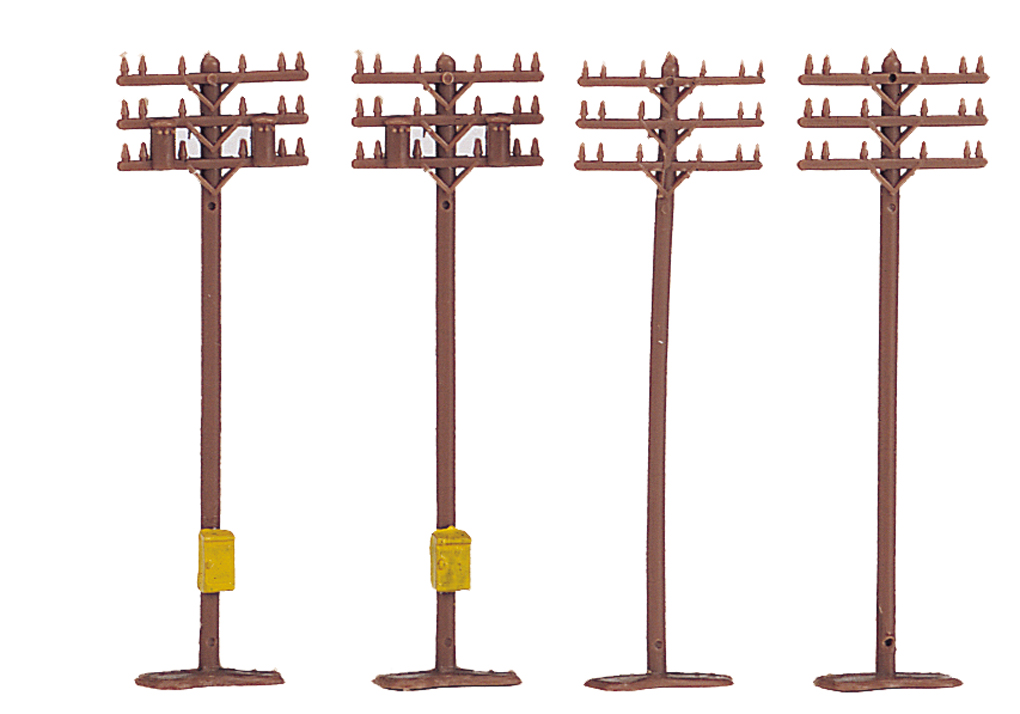 Telephone Poles (12 pieces) (N Scale)