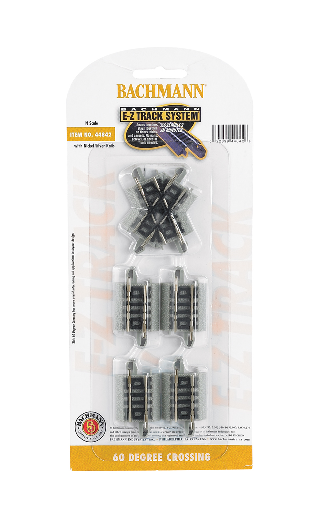60 Degree Crossing Tracks (N Scale) - Click Image to Close
