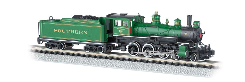 Southern #1012 (Green With Gold Stripes) - DCC (N Baldwin 4-6-0) - Click Image to Close