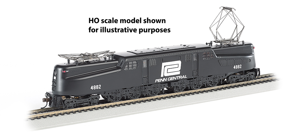 Penn Central GG-1 #4882 – Black & White DCC Ready (N Scale)