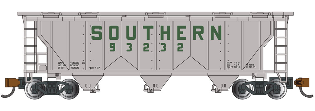Southern - PS-2 Three-Bay Covered Hopper (N Scale) - Click Image to Close