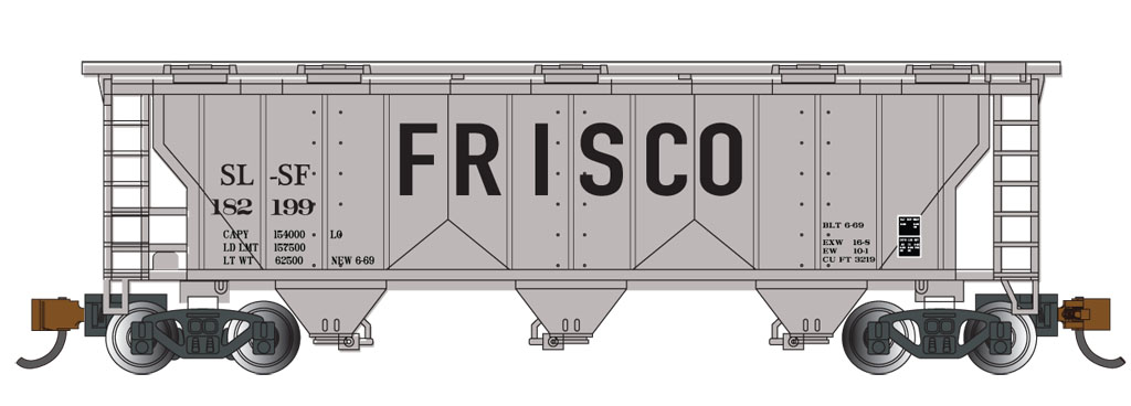 Frisco - PS-2 Three-Bay Covered Hopper (N Scale)