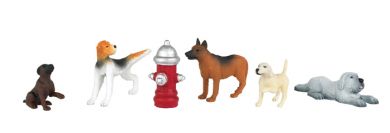 Dogs with Fire Hydrant - O Scale - Click Image to Close
