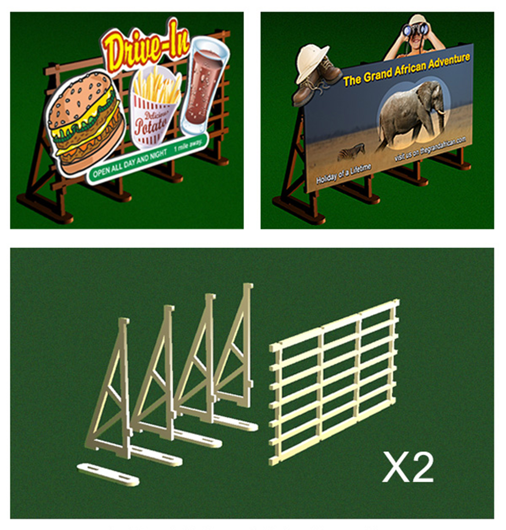 O Scale Billboard Kit (O Scale) - Click Image to Close