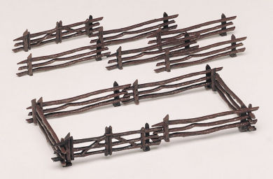 Rustic Fence (12 pieces) (O Scale) - Click Image to Close