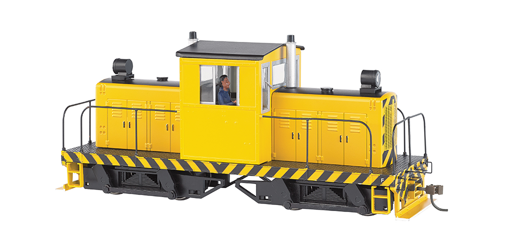 Painted unletterd - yellow w/ black stripes Whitcomb 50-Ton DCC - Click Image to Close