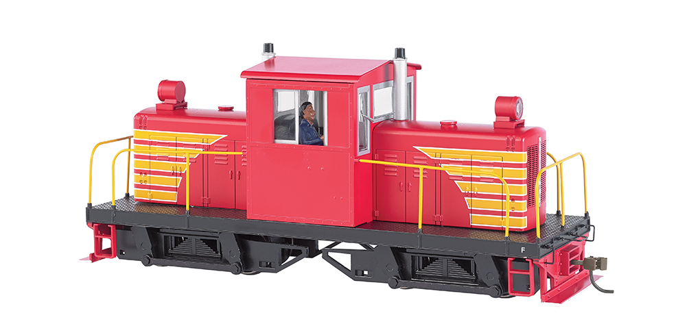 Painted unletterd - red w/ yellow- Whitcomb 50-Ton DCC (On30) - Click Image to Close