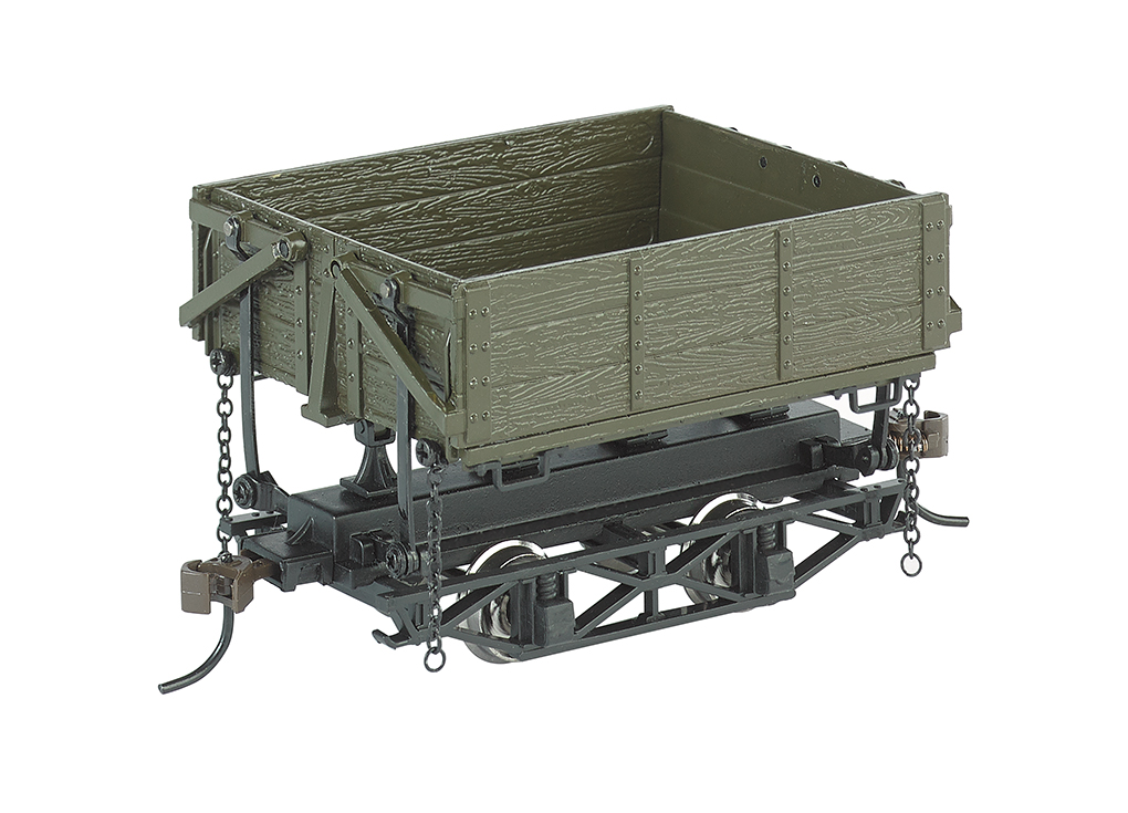 Wood Side-Dump Car Green (3 Box) (On30)
