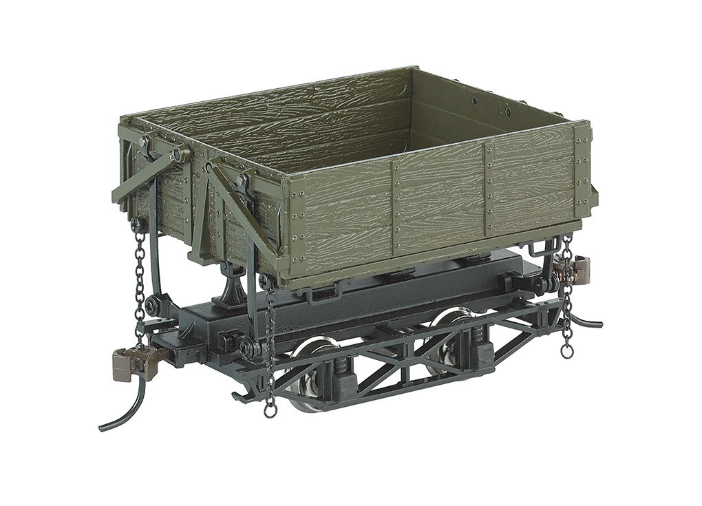 Wood Side-Dump Car Green (3 Box) (On30)