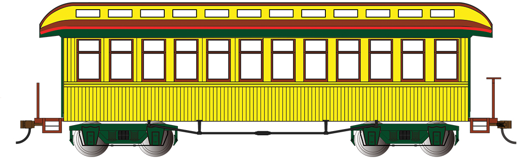 Painted Unlettered Yellow & Red - Coach/Obser. w/ Lighted int.