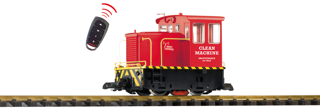 PIKO 38506 CLEAN MACHINE R/C GE 25-TON TRACK CLEANING LOCOMOTIVE - Click Image to Close