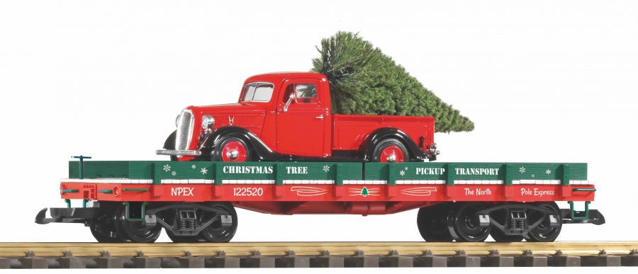 PIKO 38768 Christmas Tree Pickup Transport - Click Image to Close