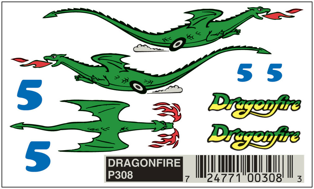 No.308 Dragon Fire Decals - Click Image to Close