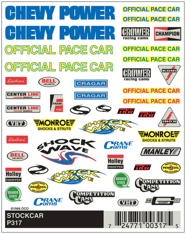 No.317 Stockcar Decals - Click Image to Close