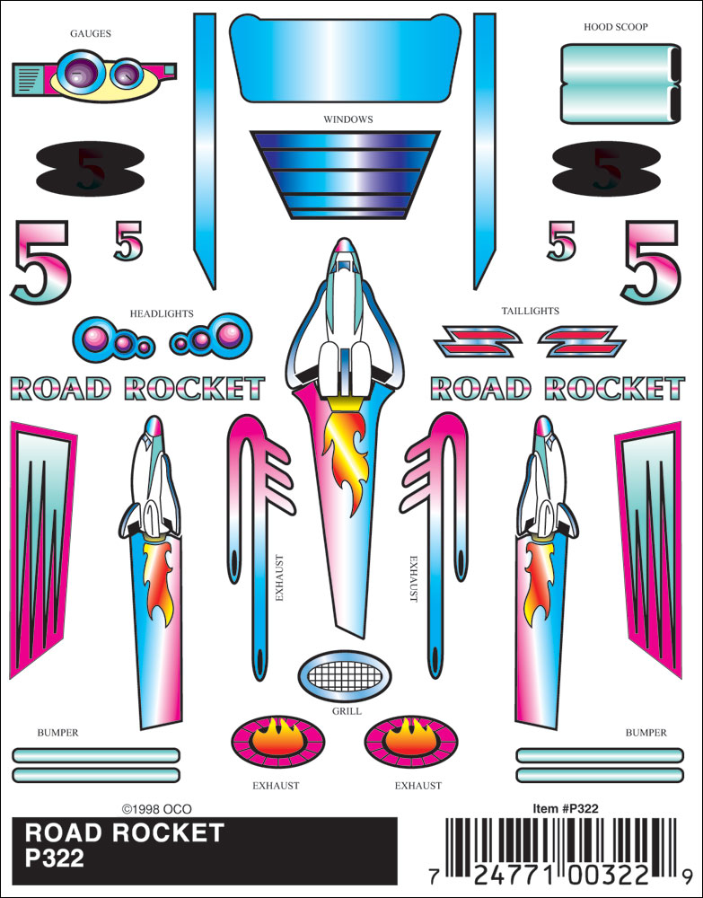 No.322 Road Rocket Decals - Click Image to Close