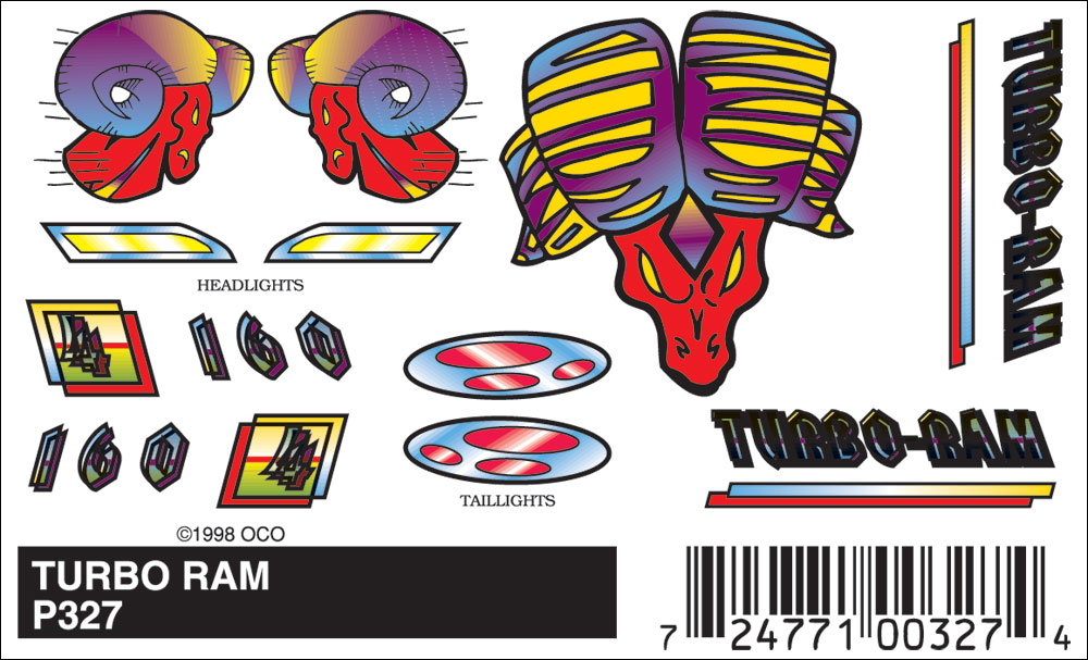 No.327 Turbo Ram Decals - Click Image to Close