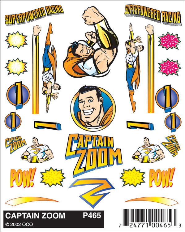 No.465 Captain Zoom Decals