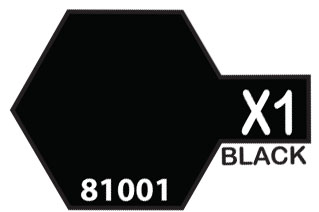 Tamiya Color Acrylic X-1 Black - 23ml Bottle