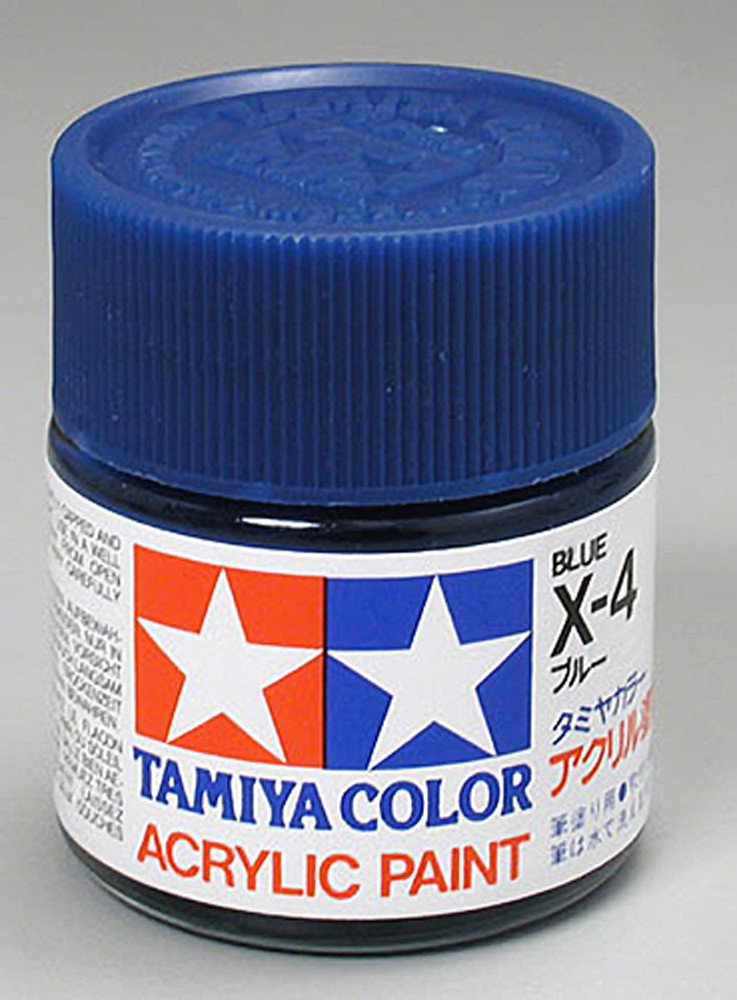 Tamiya Color Acrylic X-4 Blue - 23ml Bottle - Click Image to Close