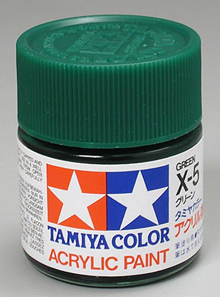 Tamiya Color Acrylic X-5 Green - 23ml Bottle - Click Image to Close