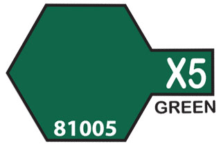 Tamiya Color Acrylic X-5 Green - 23ml Bottle - Click Image to Close