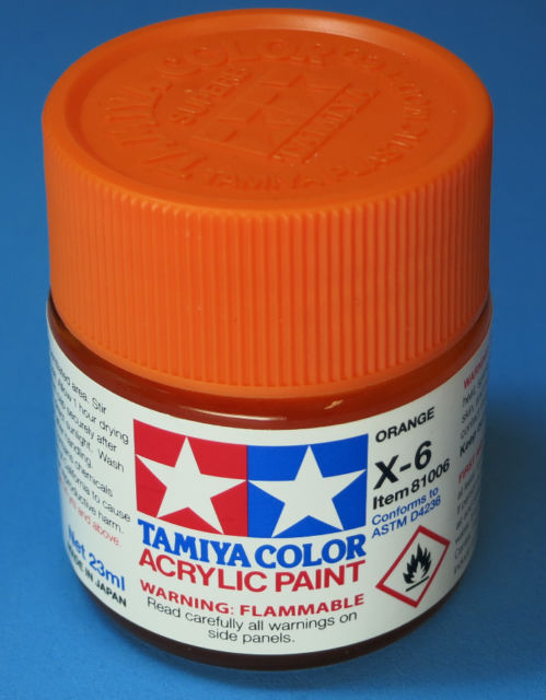 Tamiya Color Acrylic X-6 Orange - 23ml Bottle