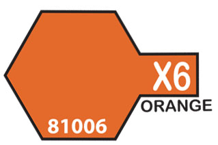 Tamiya Color Acrylic X-6 Orange - 23ml Bottle - Click Image to Close