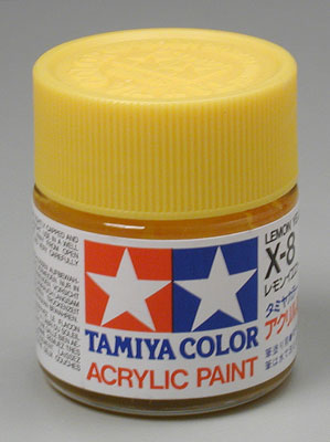 Tamiya Color Acrylic X-8 Lemon Yellow - 23ml Bottle