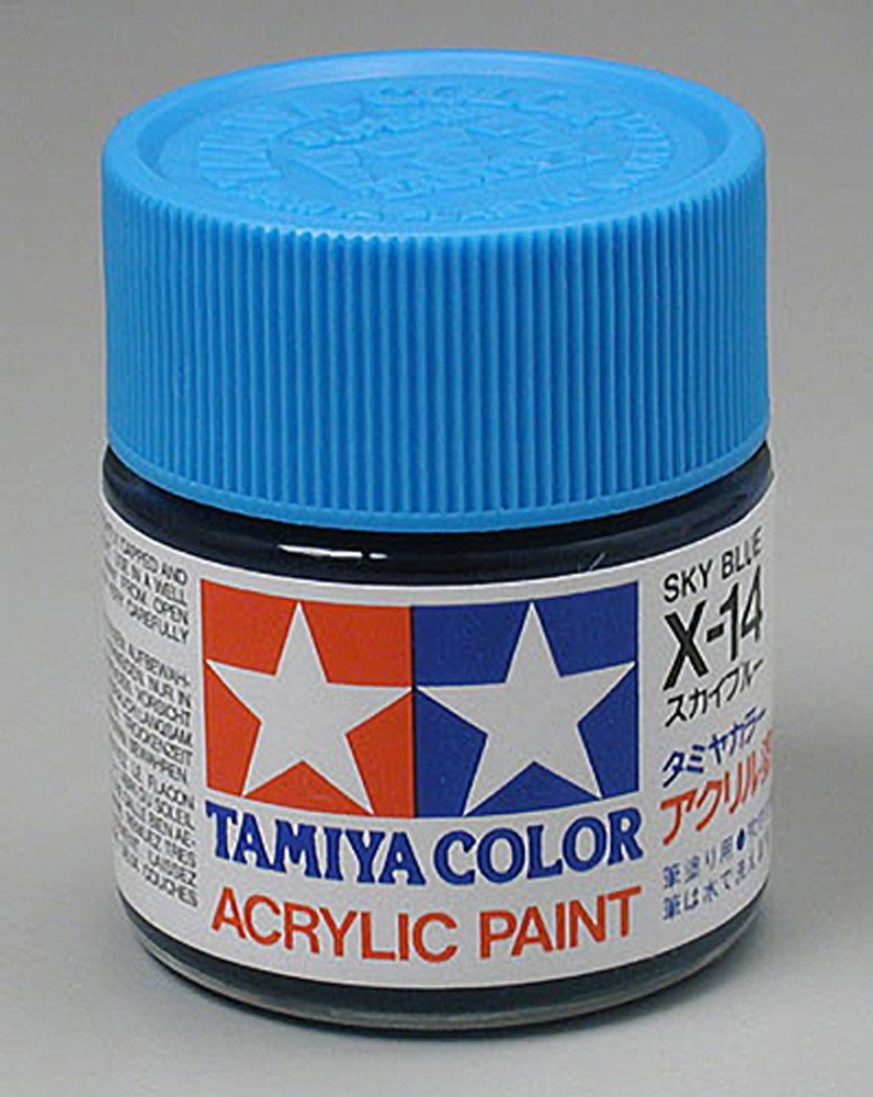 Tamiya Color Acrylic X-14 Sky Blue - 23ml Bottle - Click Image to Close