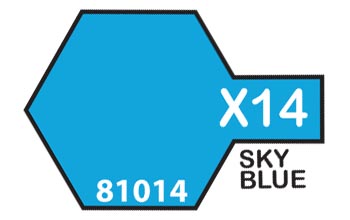 Tamiya Color Acrylic X-14 Sky Blue - 23ml Bottle - Click Image to Close