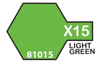 Tamiya Color Acrylic X-15 Light Green - 23ml Bottle - Click Image to Close