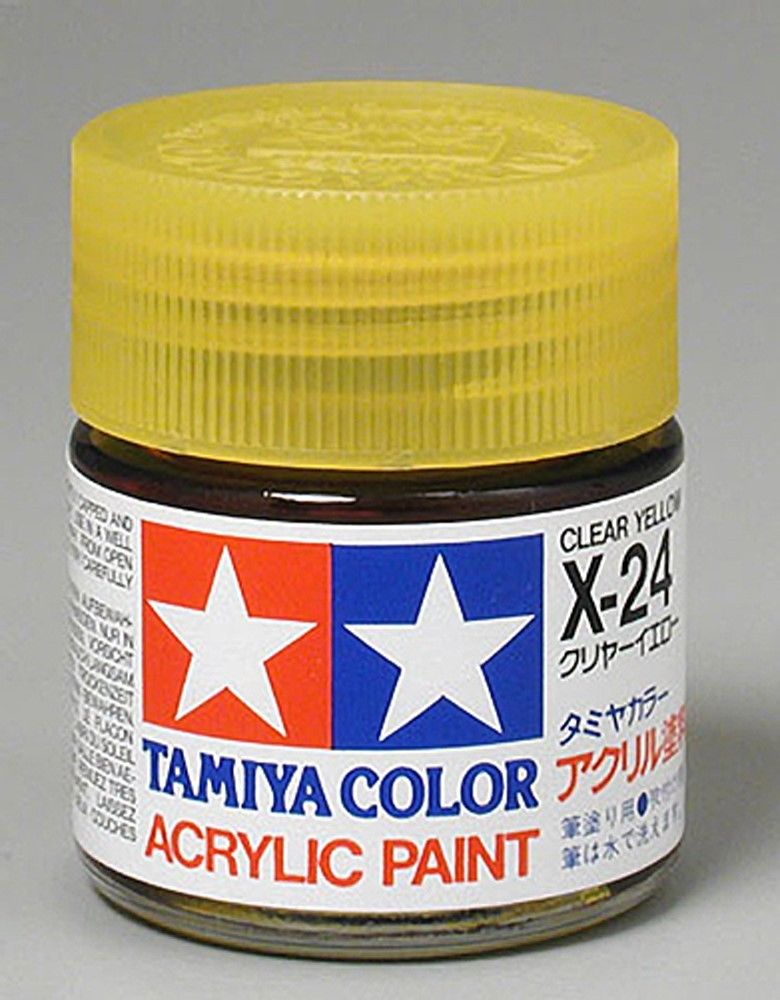 Tamiya Color Acrylic X-24 Clear Yellow - 23ml Bottle