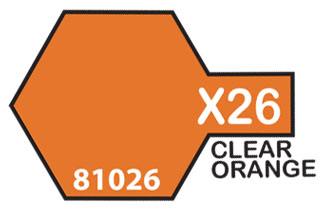Tamiya Color Acrylic X-26 Clear Orange - 23ml Bottle - Click Image to Close