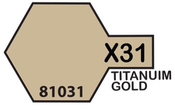 Tamiya Color Acrylic X-31 Titanium Gold - 23ml Bottle - Click Image to Close