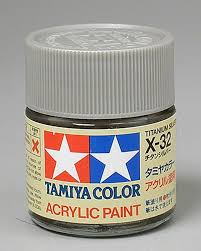 Tamiya Color Acrylic X-32 Titanium Silver - 23ml Bottle - Click Image to Close